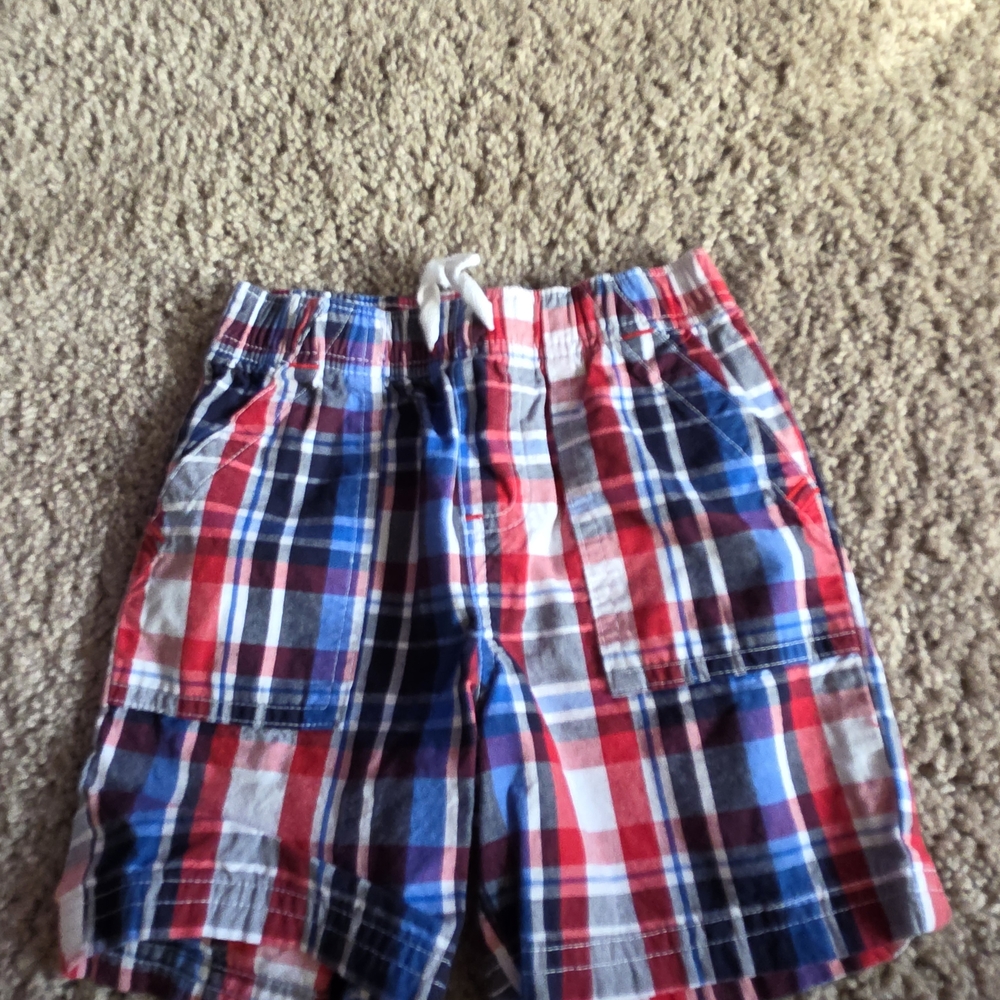 Plaid Red and Blue Shorts